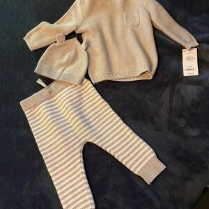 Cozy Knit Baby Outfit Set
